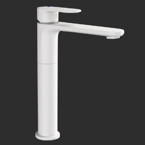 Picture of Single Lever High Neck Basin Mixer - White Matt