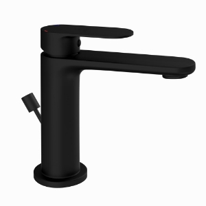 Picture of Single Lever Basin Mixer with Popup Waste -Black Matt