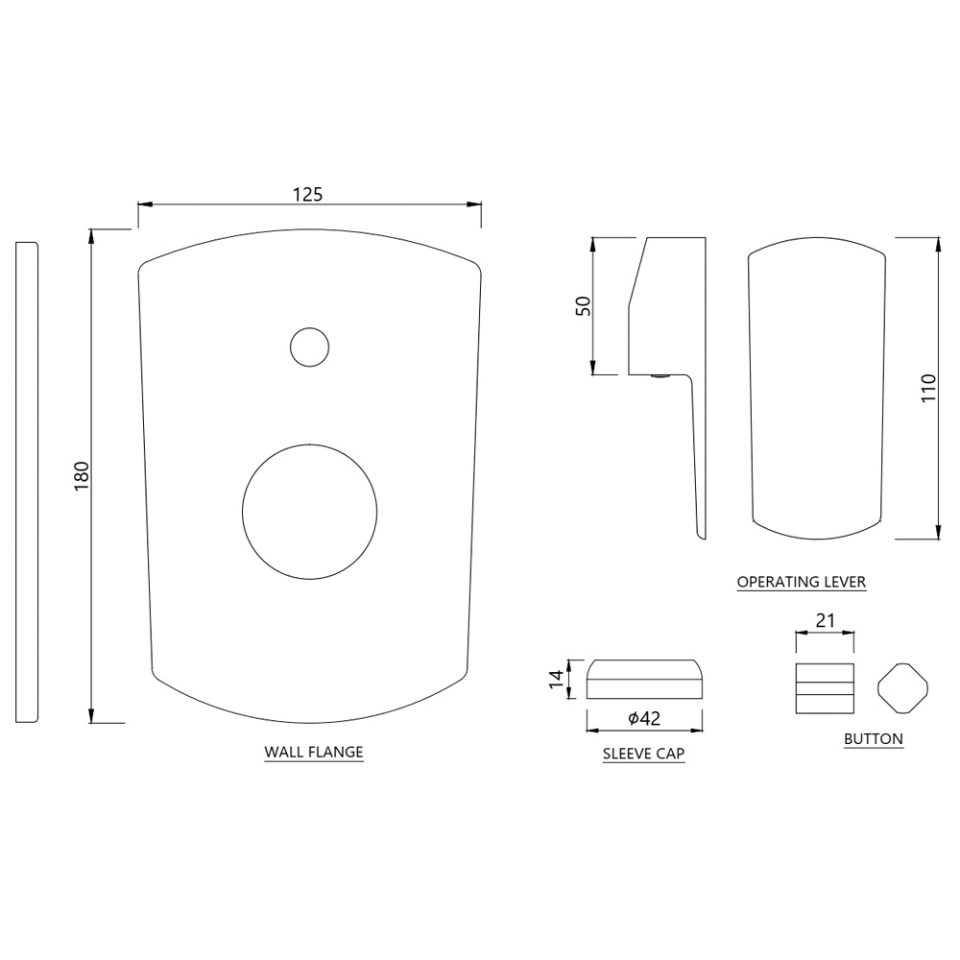 Picture of Single Lever Exposed Parts Kit of Diverter
