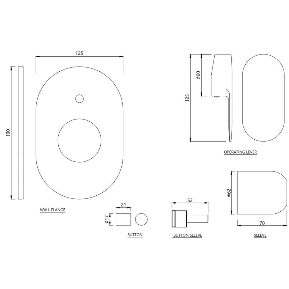 Picture of Single Lever Exposed Parts Kit of Hi-Flow Diverter