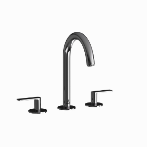 Picture of 3-Hole Basin Mixer with Pipe Spout - Black Chrome