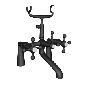 Picture of Bath Tub Mixer (Exposed Straight Legs) - Black Matt