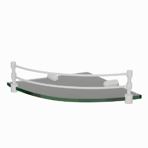 Picture of Corner Glass Shelf - White Matt