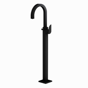 Picture of Exposed Parts of Floor Mounted Single Lever Bath Mixer - Black Matt