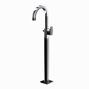 Picture of Exposed Parts of Floor Mounted Single Lever Bath Mixer - Black Chrome