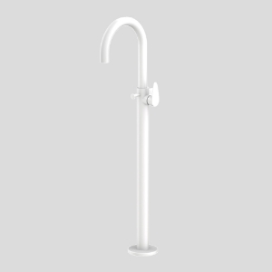 Picture of Exposed Parts of Floor Mounted Single Lever Bath Mixer - White Matt