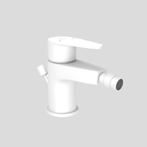 Picture of Single Lever 1 - Hole Bidet Mixer - White Matt