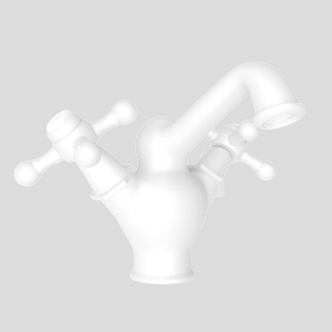 Picture of Central Hole Basin Mixer - White Matt