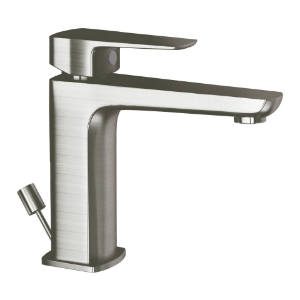 Picture of Single Lever Basin Mixer with Popup Waste -  Stainless Steel