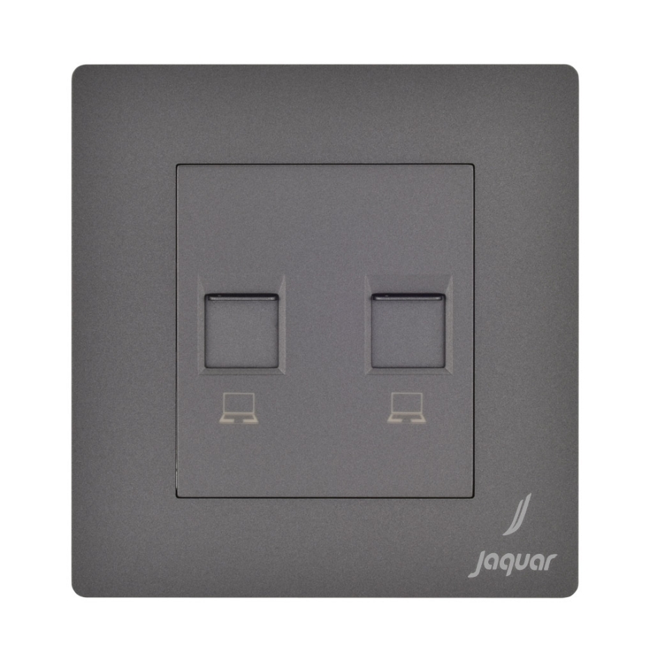 Picture of Double Computer Socket - Grey