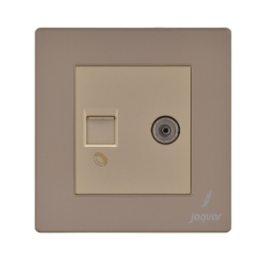 Picture of Television & Telephone Socket - Gold