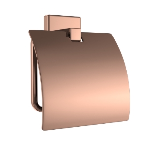 Picture of Toilet Roll Holder with Flap - Blush Gold Bright PVD