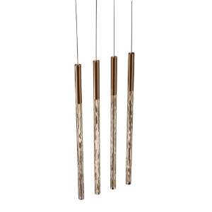 Picture of Lights Pendant Lamp with Frosted Acrylic Tube in Auric Gold Finish