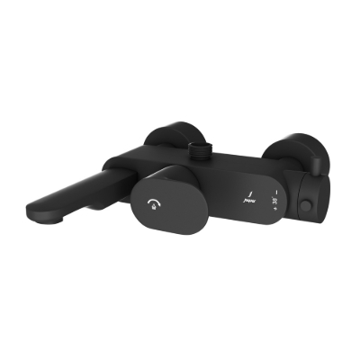 Picture of Exposed Thermostatic Bath & Shower Mixer - Black Matt