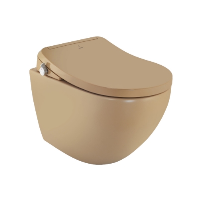 Picture of Bidspa Rimless Blind Installation Wall Hung WC - Beige Matt