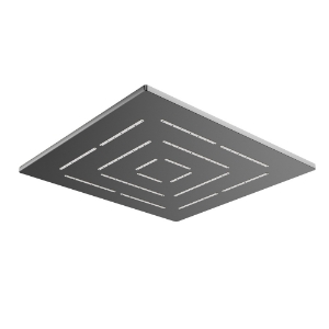 Picture of Square Shape Single Flow Maze Overhead Shower - Black Chrome
