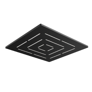Picture of Square Shape Single Flow Maze Overhead Shower - Black Matt