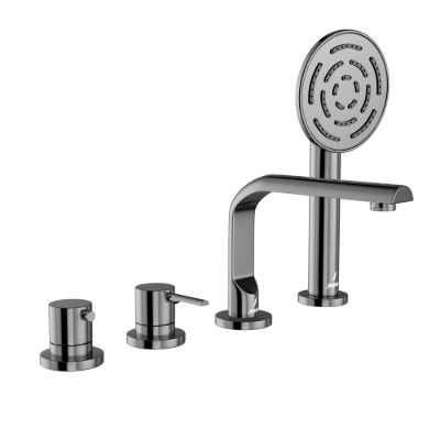 Picture of 4-Hole Thermostatic Bath & Shower Mixer - Black  Chrome