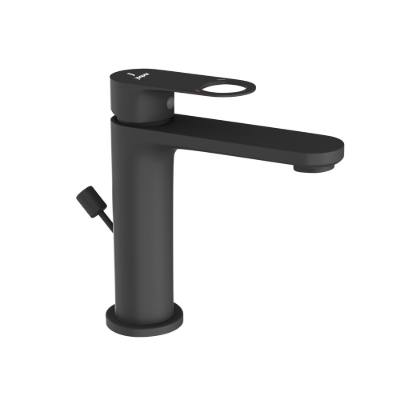 Picture of Single Lever Basin Mixer with Popup - Black Matt