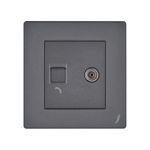 Picture of Television & Telephone Socket - Grey