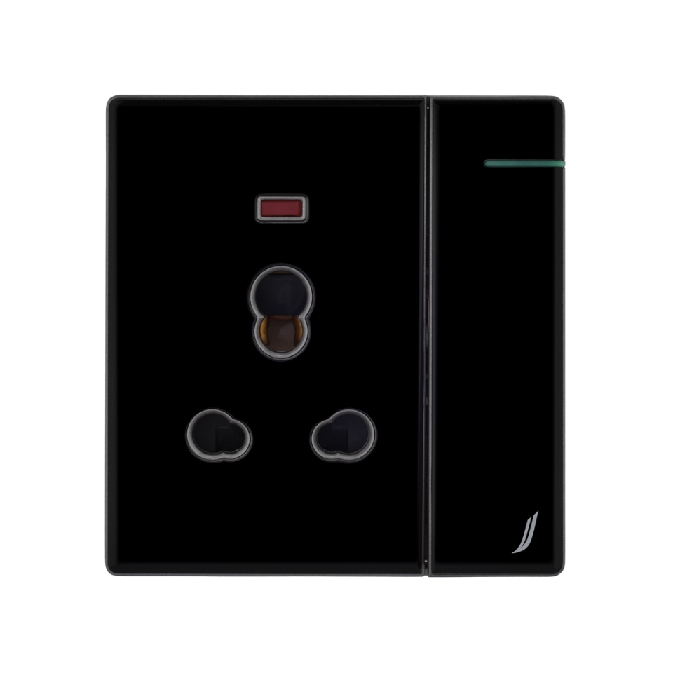 Picture of Three Pin Socket With Indicator And Big Switch 