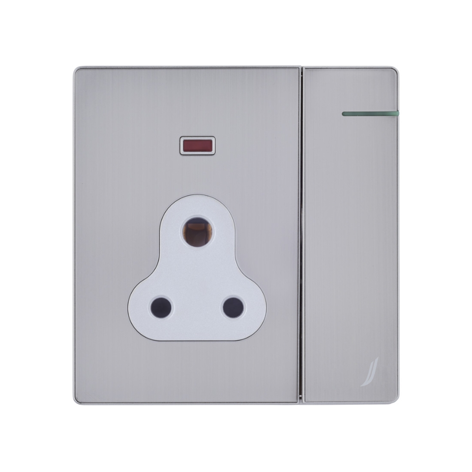 Picture of Three Pin Socket With Indicator And Big Switch