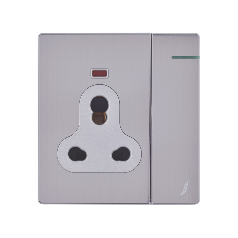 Picture of Three Pin Socket With Indicator And Big Switch