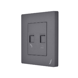 Picture of Telephone & Computer Socket - Grey