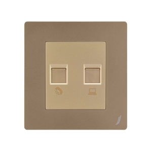 Picture of Telephone & Computer Socket - Gold