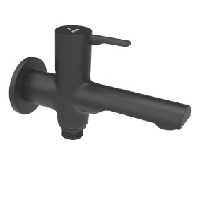 Picture of 2 Way Bib Cock  - Black Matt