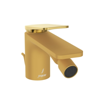 Picture of Single Lever 1-Hole Bidet Mixer with Popup Waste System - Lever: Gold Bright PVD | Body: Gold Matt PVD