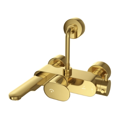 Picture of Exposed Thermostatic Bath & Shower Mixer - Gold Bright PVD