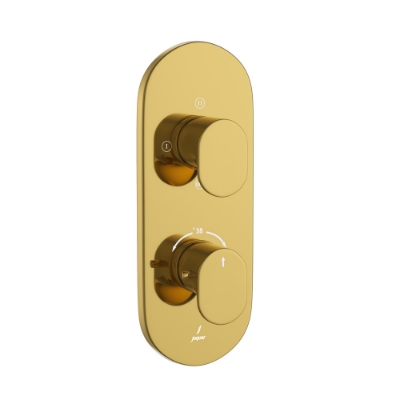 Picture of Aquamax Thermostatic Shower Mixer - Gold Bright PVD