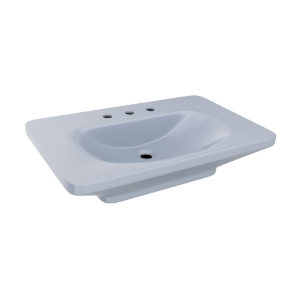 Picture of Table Top Basin With Three Tap Hole - Ice Blue Matt
