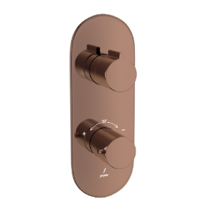 Picture of Aquamax Thermostatic Shower Mixer- Blush Gold Bright PVD