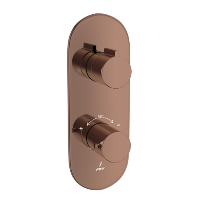 Picture of Aquamax Thermostatic Shower Mixer- Blush Gold Bright PVD