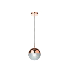 Picture of 1 Light clear globe glass pendant - Antique Bronze
