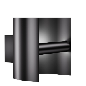 Picture of Light Wall Lamp D Shape with Diffuser in Black Finish