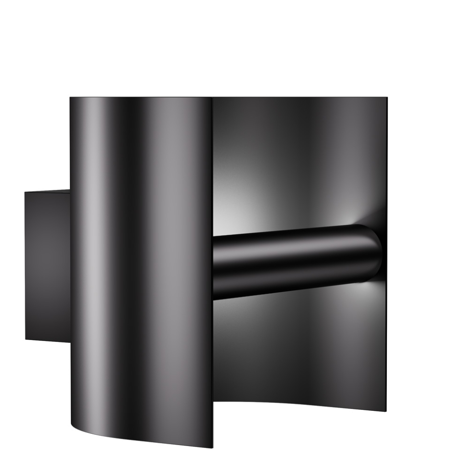 Picture of Light Wall Lamp D Shape with Diffuser in Black Finish